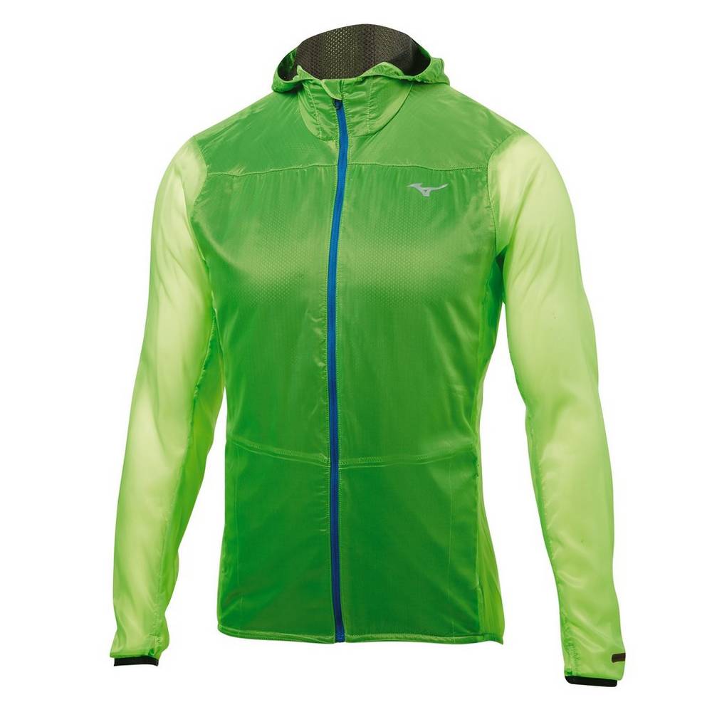 Casaco Mizuno Breath Thermo Hoody - Homem - Verdes - VQAOU8427